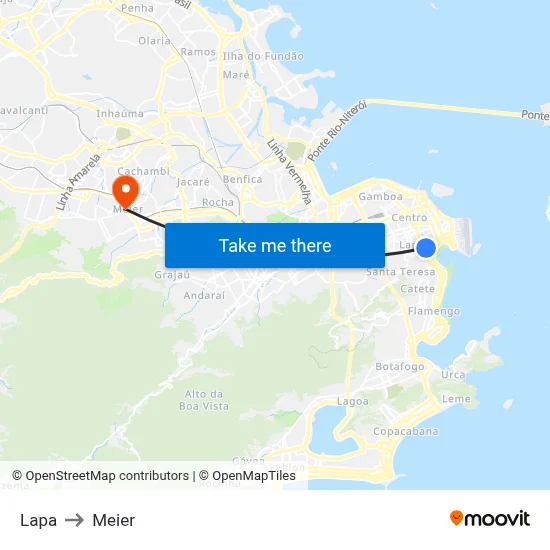 Lapa to Meier map