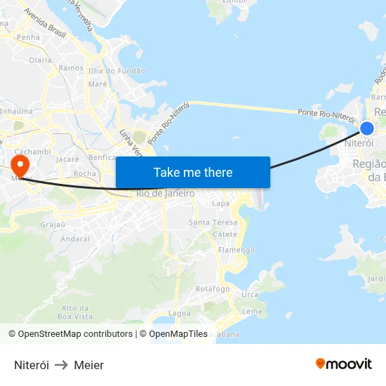 Niterói to Meier map