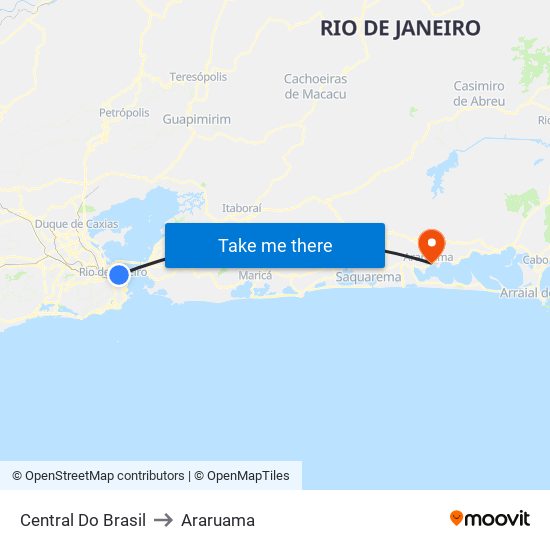 Central Do Brasil to Araruama map