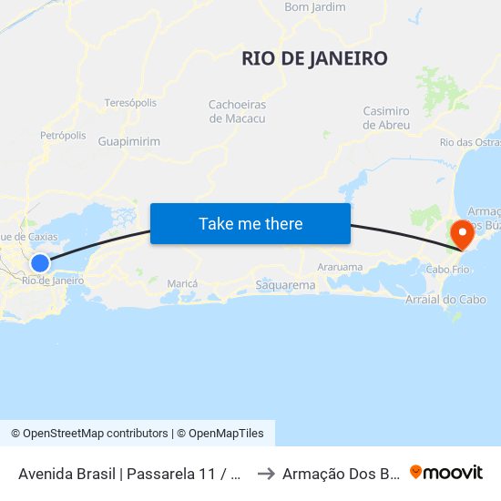 Avenida Brasil | Passarela 11 / Borgauto to Armação Dos Búzios map