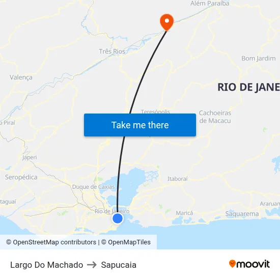 Largo Do Machado to Sapucaia map
