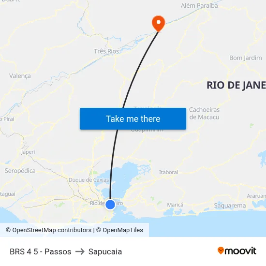BRS 4 5 - Passos to Sapucaia map
