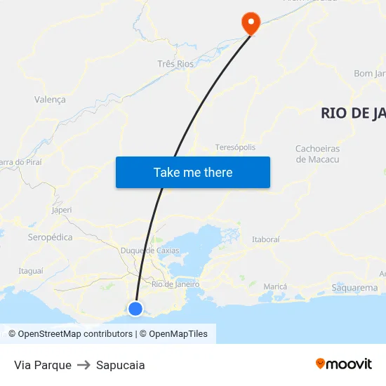Via Parque to Sapucaia map