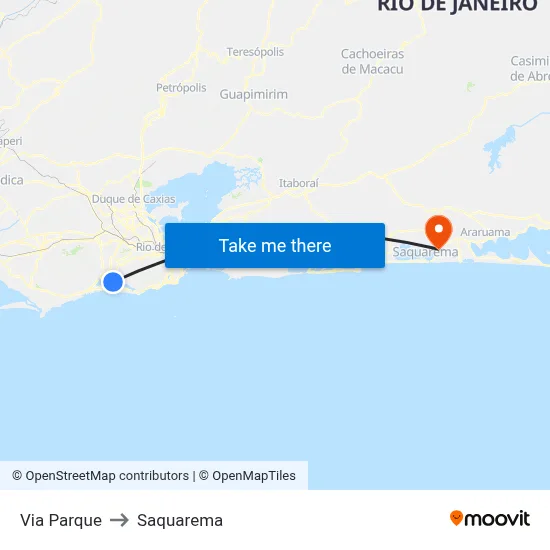 Via Parque to Saquarema map