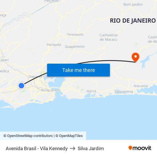 Avenida Brasil - Vila Kennedy to Silva Jardim map