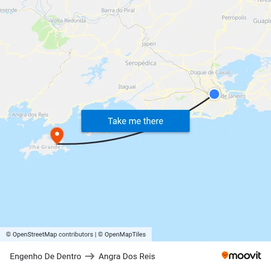 Engenho De Dentro to Angra Dos Reis map