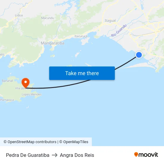 Pedra De Guaratiba to Angra Dos Reis map