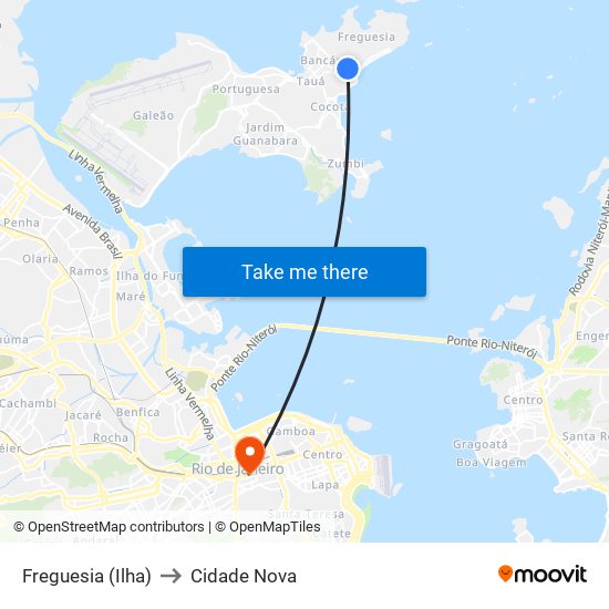 Freguesia (Ilha) to Cidade Nova map