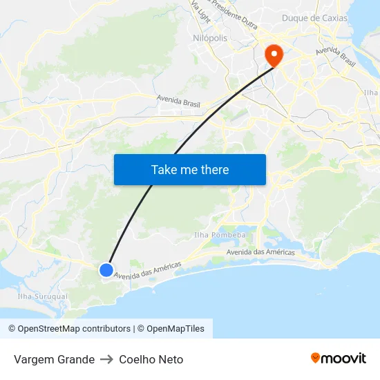 Vargem Grande to Coelho Neto map