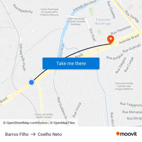 Barros Filho to Coelho Neto map