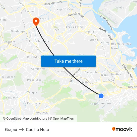 Grajaú to Coelho Neto map