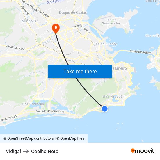 Vidigal to Coelho Neto map