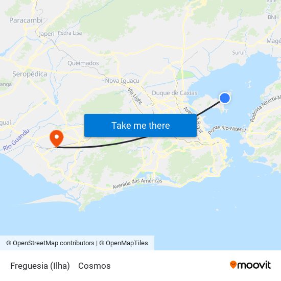 Freguesia (Ilha) to Cosmos map