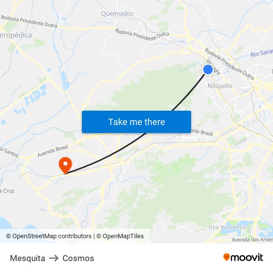 Mesquita to Cosmos map