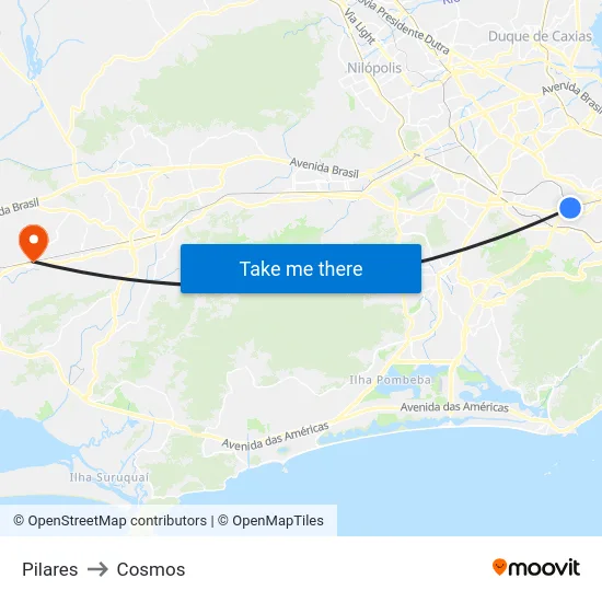 Pilares to Cosmos map