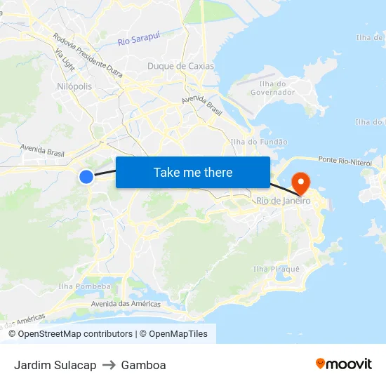 Jardim Sulacap to Gamboa map