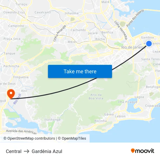 Central to Gardênia Azul map