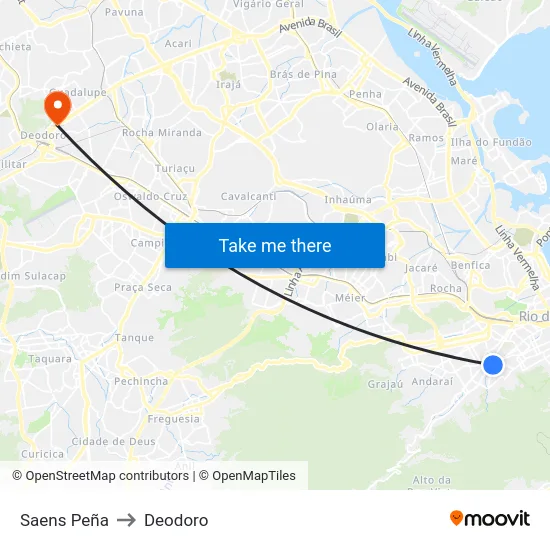 Saens Peña to Deodoro map