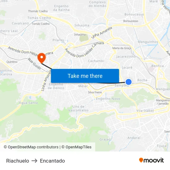 Riachuelo to Encantado map