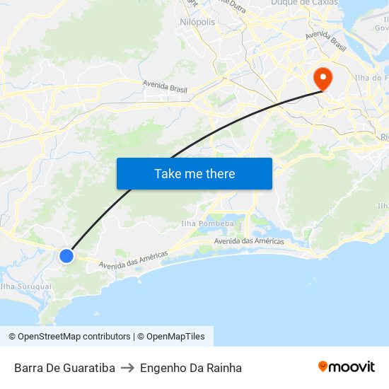 Barra De Guaratiba to Engenho Da Rainha map