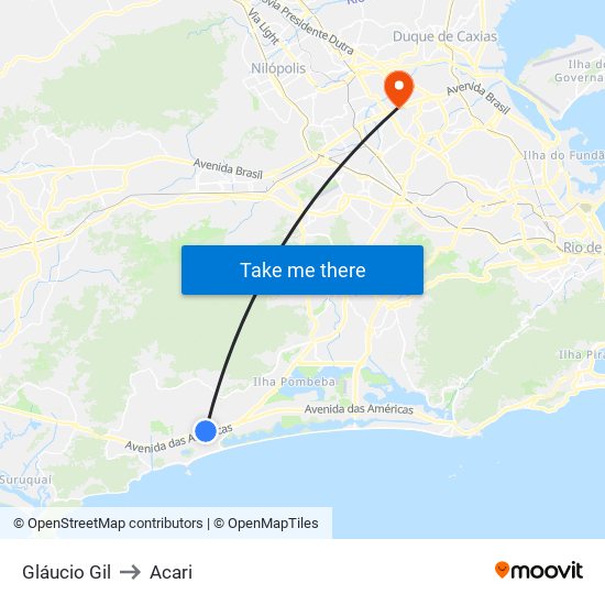 Gláucio Gil to Acari map