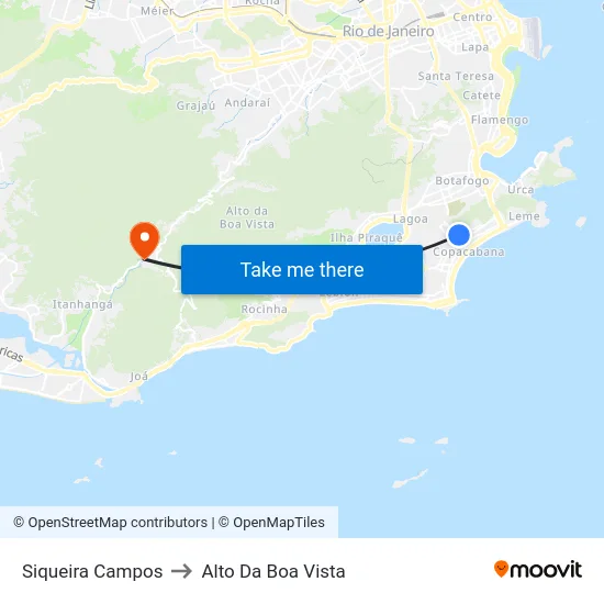 Siqueira Campos to Alto Da Boa Vista map