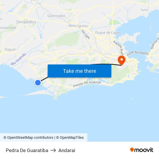 Pedra De Guaratiba to Andaraí map