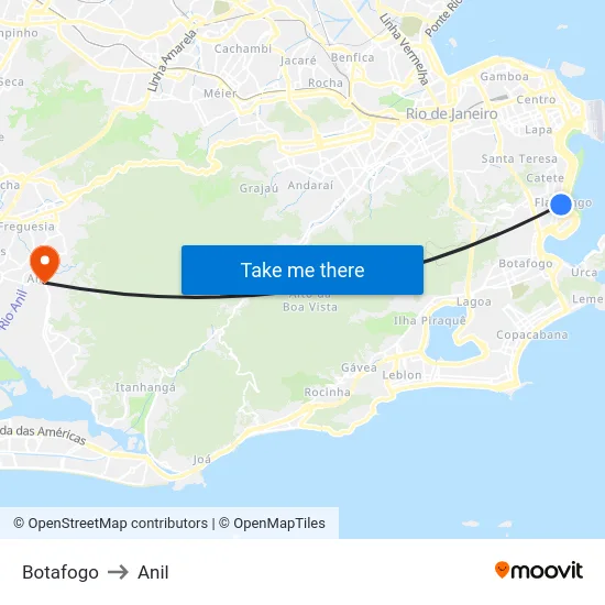 Botafogo to Anil map