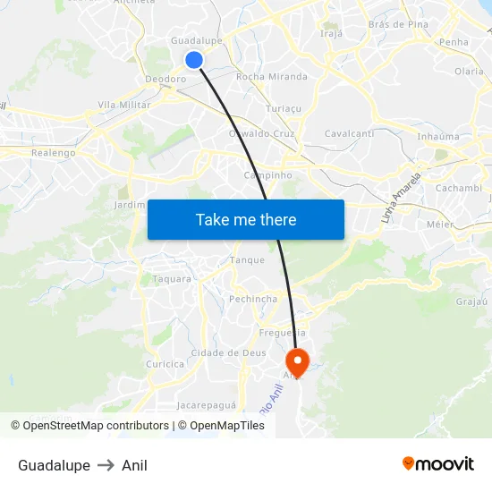 Guadalupe to Anil map