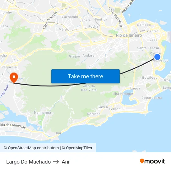 Largo Do Machado to Anil map