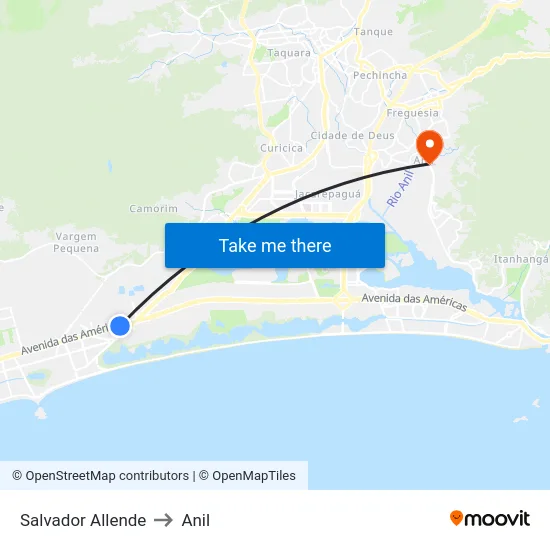 Salvador Allende to Anil map