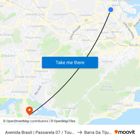 Avenida Brasil | Passarela 07 / Toulon to Barra Da Tijuca map