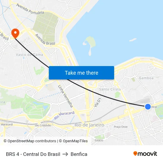 BRS 4 - Central Do Brasil to Benfica map