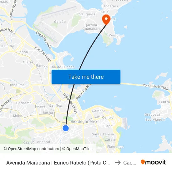 Avenida Maracanã | Eurico Rabêlo (Pista Central) to Cacuia map