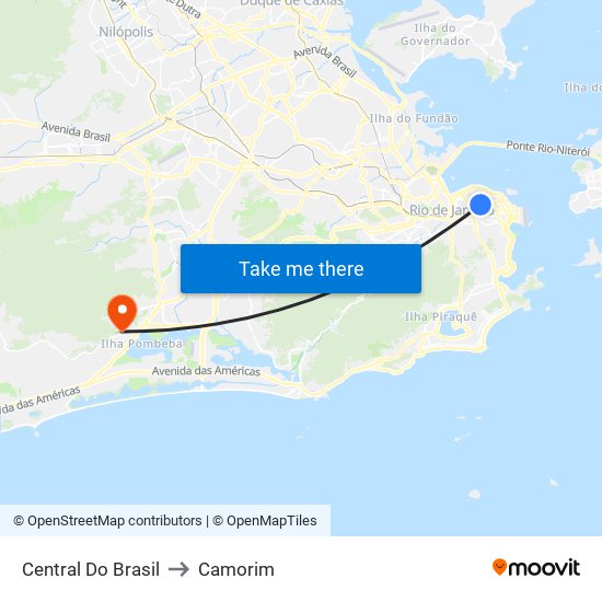 Central Do Brasil to Camorim map