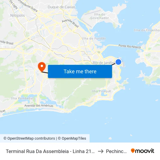 Terminal Rua Da Assembleia - Linha 2114 to Pechincha map