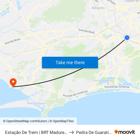 Estação De Trem | BRT Madureira to Pedra De Guaratiba map