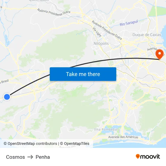 Cosmos to Penha map