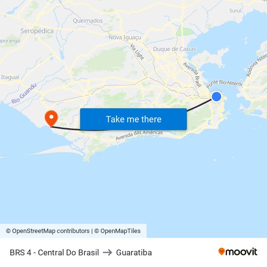 BRS 4 - Central Do Brasil to Guaratiba map