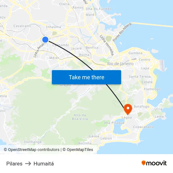 Pilares to Humaitá map