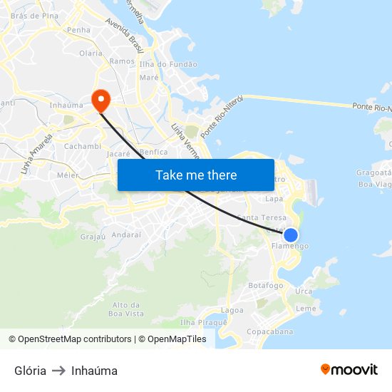 Glória to Inhaúma map