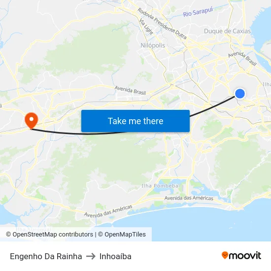 Engenho Da Rainha to Inhoaíba map