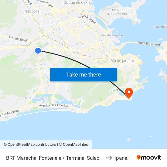 BRT Marechal Fontenele / Terminal Sulacap to Ipanema map