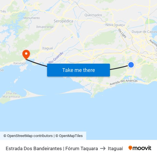 Estrada Dos Bandeirantes | Fórum Taquara to Itaguaí map