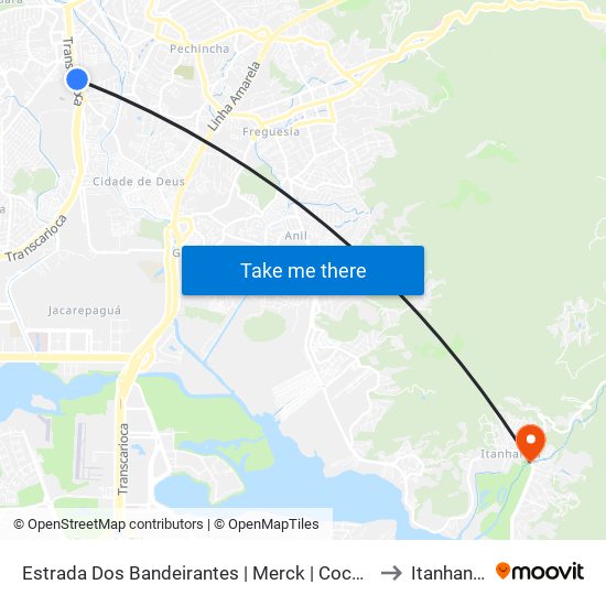 Estrada Dos Bandeirantes | Merck | Coca-Cola to Itanhangá map