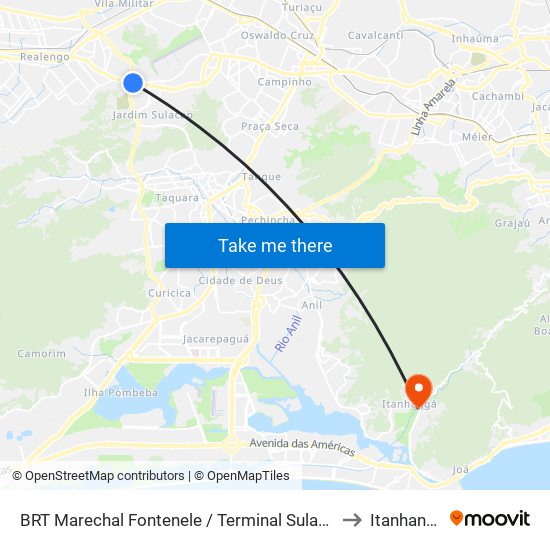 BRT Marechal Fontenele / Terminal Sulacap to Itanhangá map