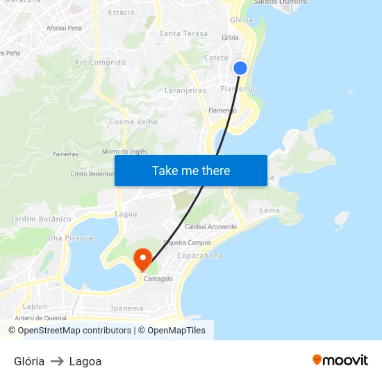 Glória to Lagoa map
