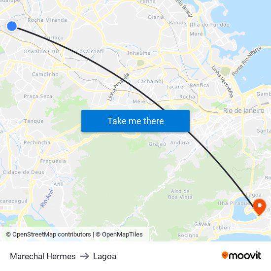 Marechal Hermes to Lagoa map