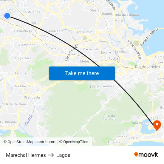 Marechal Hermes to Lagoa map