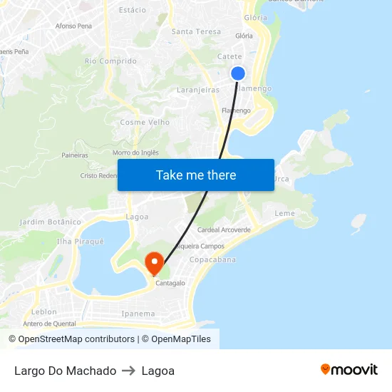 Largo Do Machado to Lagoa map